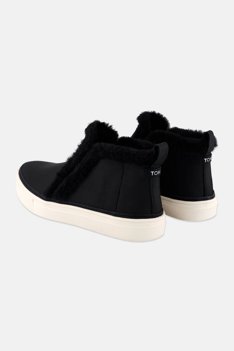 TOMS أحذية نسائية برايس من الفرو الصناعي بكعب مرتفع، سوداء - Image 2